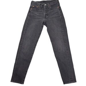 Levi’s Women’s High Rise Skinny Button Fly Black Stonewashed Jeans, Size 24